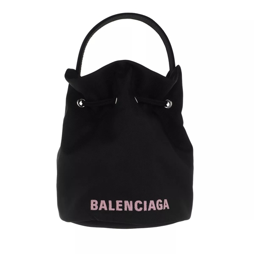 Balenciaga Wheel XS Bucket Bag Black White Buideltas