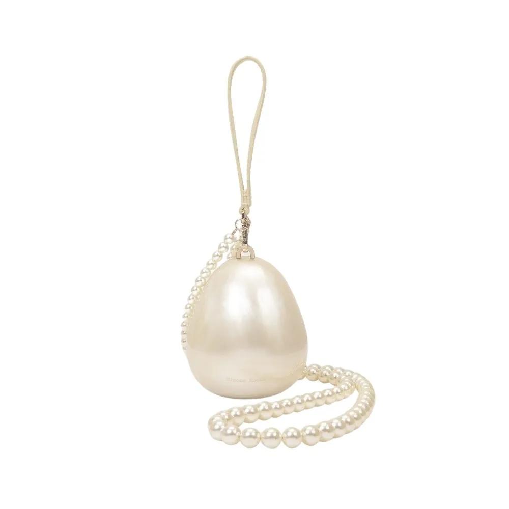 Simone Rocha Clutches - Micro Egg Clutch - Pearl - Plexiglas - Gr. unisize - in Creme - für Damen