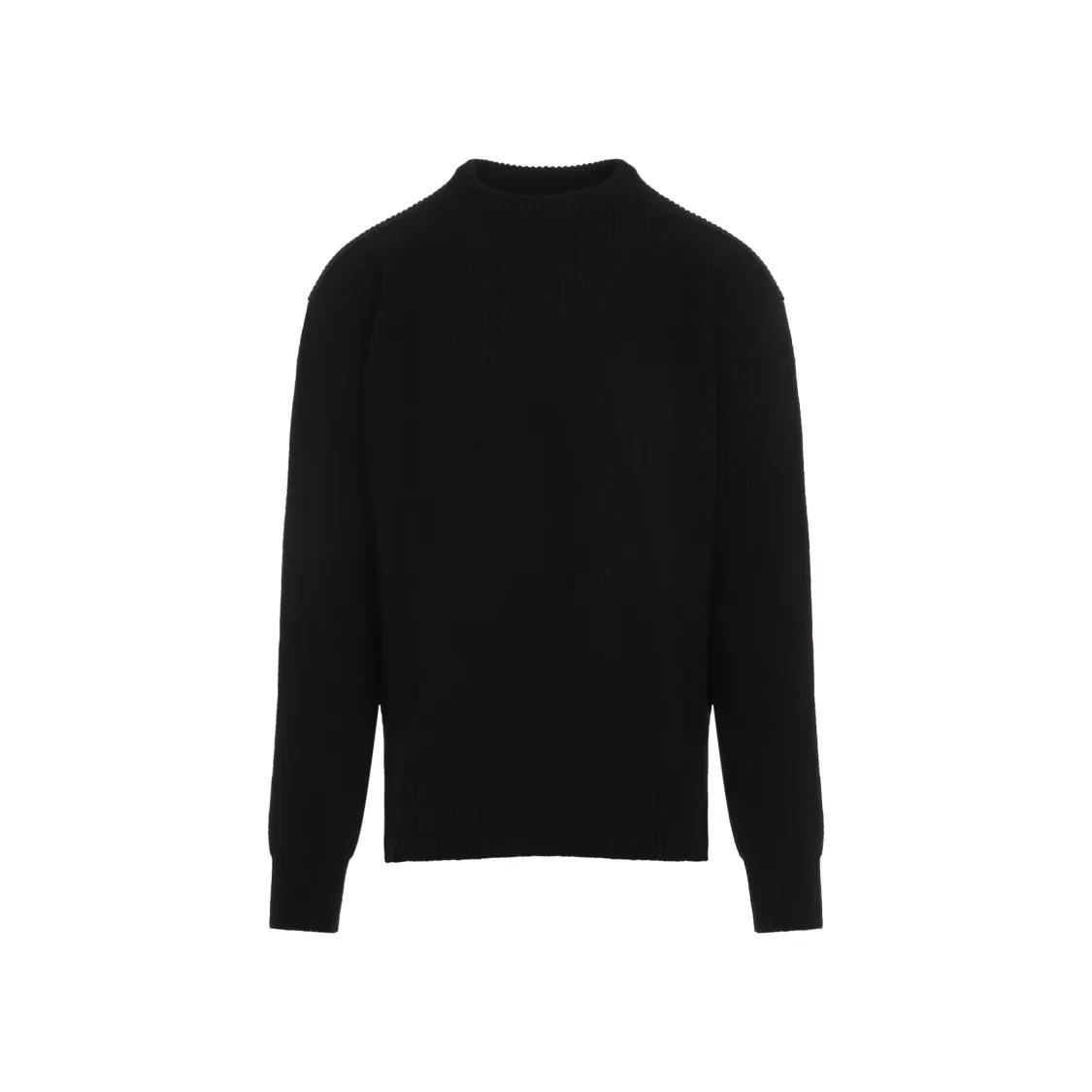 Rick Owens - Fisherman Black Wool Pullover - Größe M - schwarz