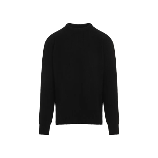 Rick Owens Fisherman Black Wool Pullover Black Trui