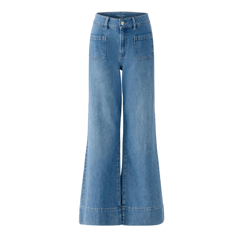 Oui Jeans Jeans HIGH WAIST blau