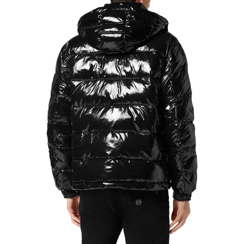 Philipp Plein Lederjacke Jacke Hexagon schwarz(Image 2)