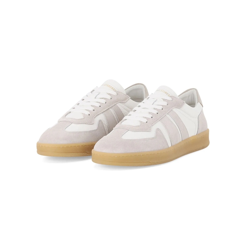 National Standard Schnürschuhe Sneaker aus Leder beige