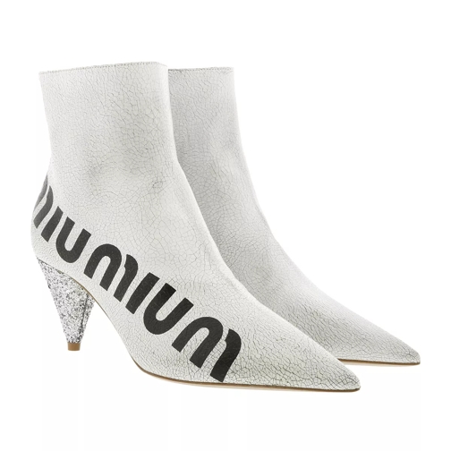 Miu Miu Casual Style Ankle Boots White/Silver Bottine