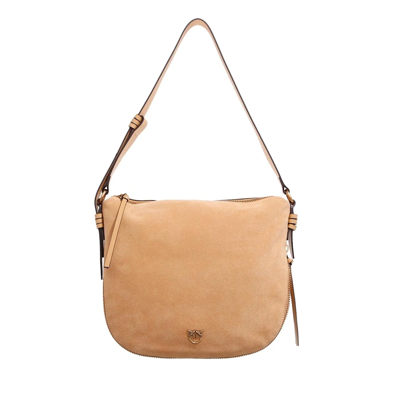 Pinko Hobo Bag Hobo Zip Around Classic Torroncino Sc-Antique Gold