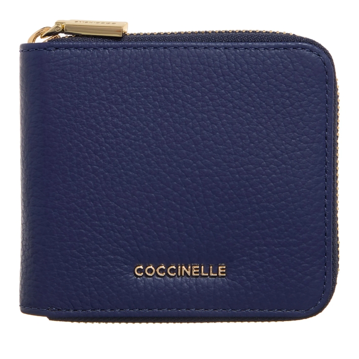 【関税&送料込】Coccinelle Wallets Blue COCCINELLE Metallic Soft Wallet Grained Leather Azul | modeherz