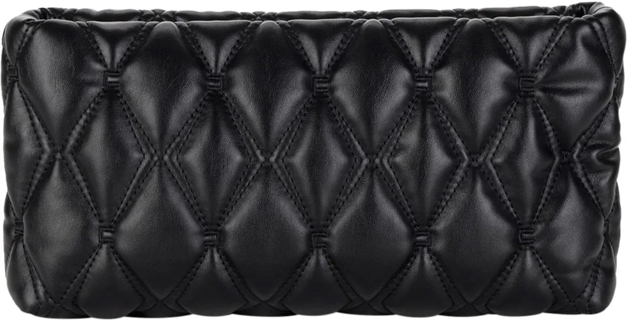 Elisabetta Franchi Geëmbosseerde Zwarte Clutch Handtas Herfst Winter Black Dames