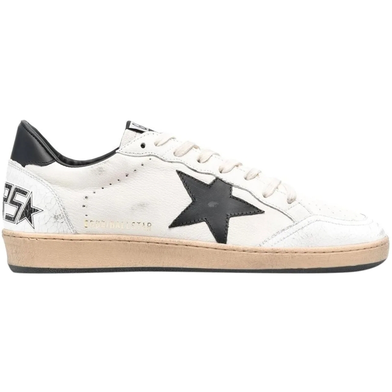 Golden Goose Lage-top sneaker Ballstar Nappa Upper Leather Star And Heel Crack T White(Image 11)
