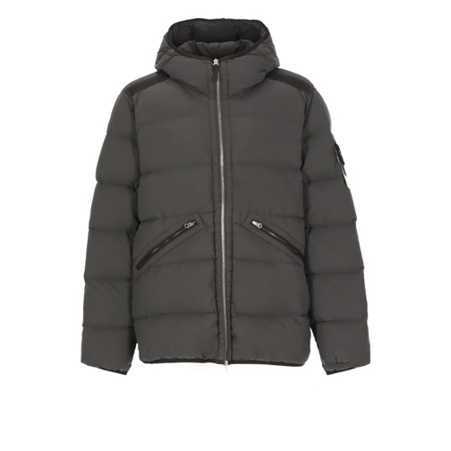 Stone Island Quilted Jacket With Logo Grey Piumini