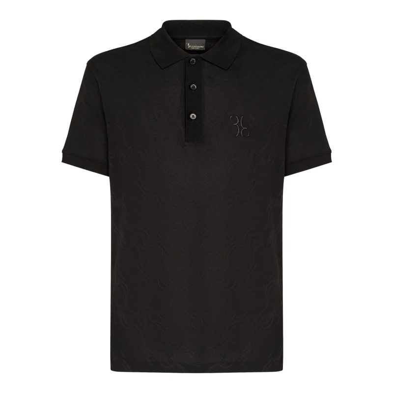 BILLIONAIRE Top Poloshirt Double B schwarz