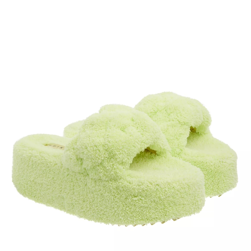 INUIKII Slides Teddy Braided Lime