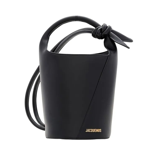 Jacquemus Le Petit Tourni Leather Bucket Bag Black Buideltas