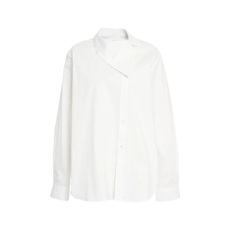 HERSKIND Chemisier Mila' Asymmetric Collar Blouse White