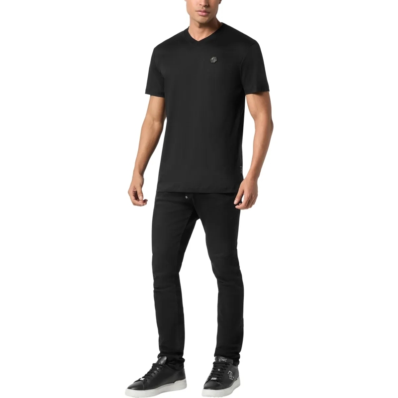 Philipp Plein T-Shirt T-Shirt V-Ausschnitt Ss Hexagon schwarz(Image 4)
