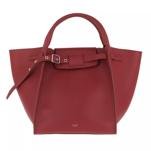 Celine Small Big Bag Smooth Calfskin Red Rymlig shoppingväska