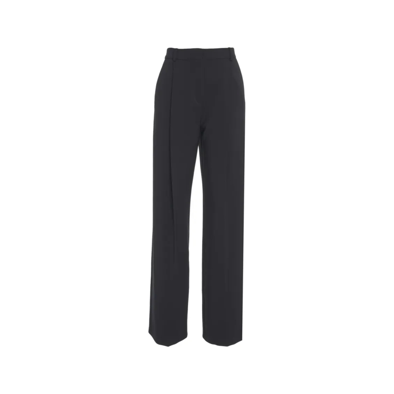 Elisabetta Franchi  Wide-Leg Trousers With High Waist Black