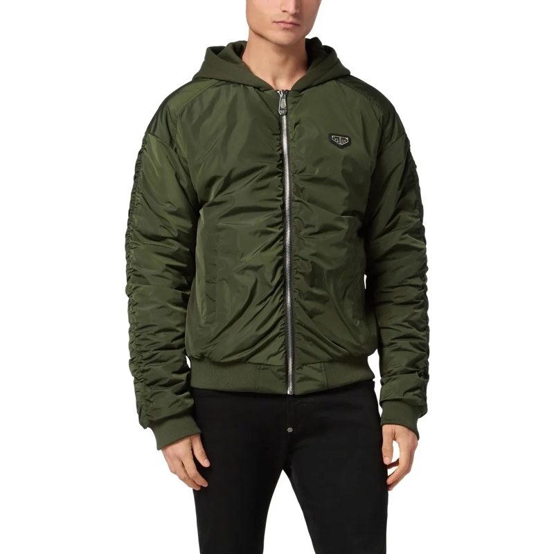 Philipp Plein Lederjacke Jacke grün(Image 4)