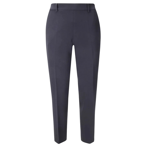 Alberto Biani  Cigarette Leg Elastic Belt Trousers Blue