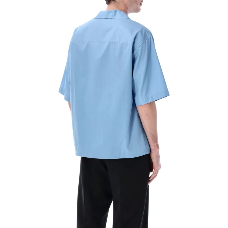 Marni Haut décontracté Bowling Shirt Logo Blu hellblau(Image 2)