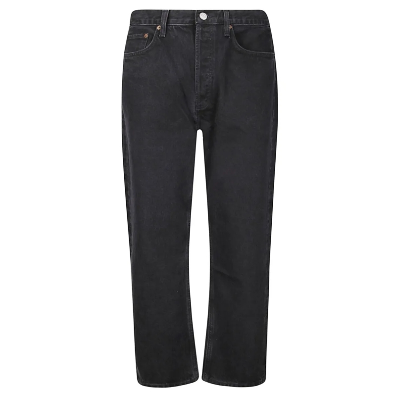 Agolde Jeans Five-Pocket Jeans With Button Front Closure Black