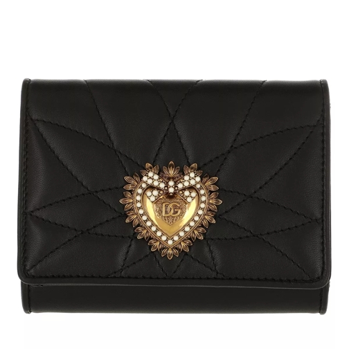Dolce&Gabbana French Wallet Black Tri-Fold Portemonnaie