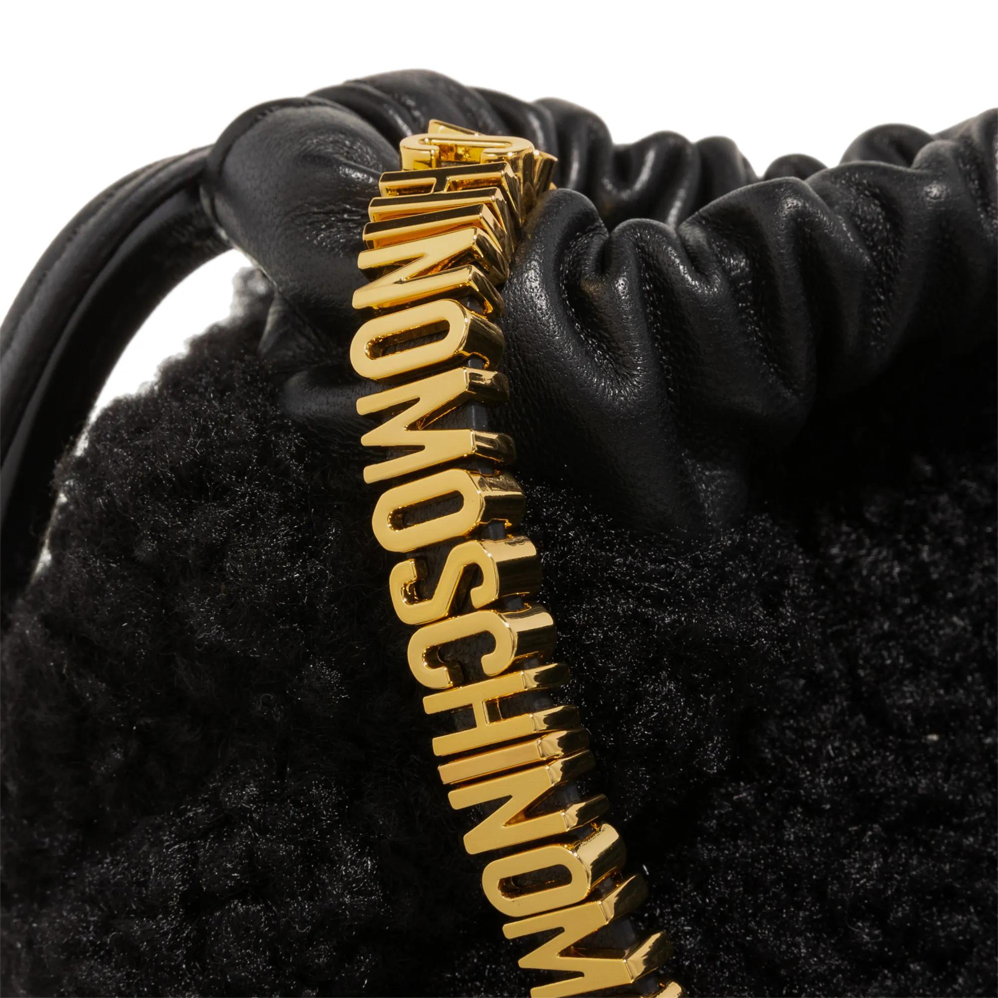 Moschino Satchels Soft Mini Lettering in zwart
