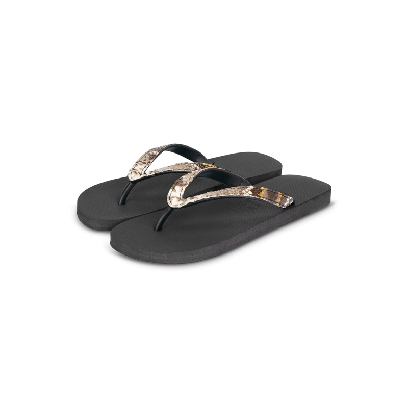 UZURII Flip Flops Zehentrenner Python Taupe schwarz(Image 3)