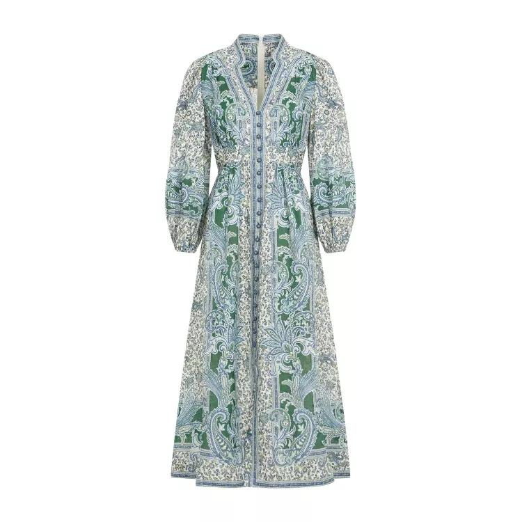 Zimmermann - Ottie Plunge Midi Dress - Größe 2 - green