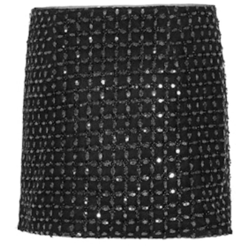 Rotate Midirock Skirts Black schwarz