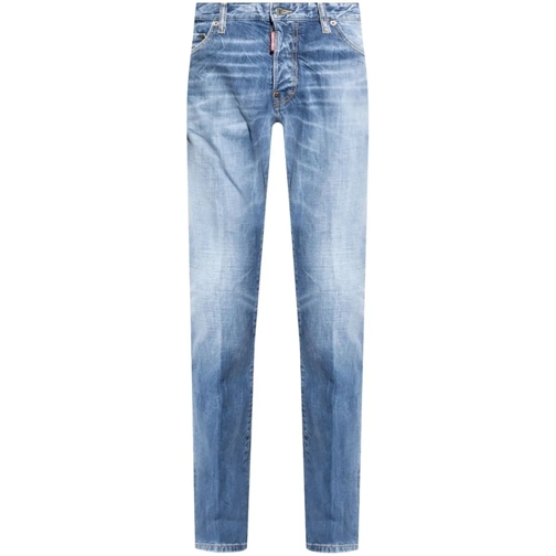 Dsquared2 Jeans Indigo Blue Slim Cut Denim Jeans Blue