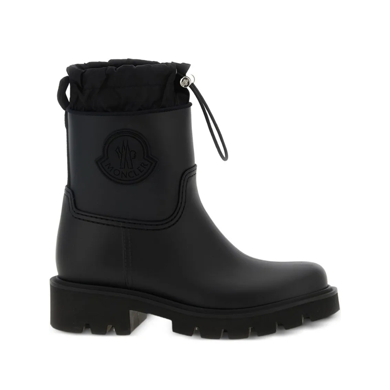 Moncler Stiefel Ankle Boots With Quilted Collar And Sole Black