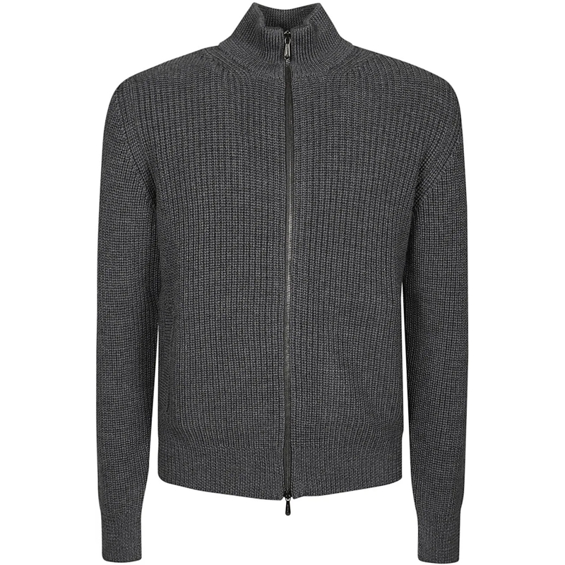 Drumohr  Full Zip Cardigan Grey grau
