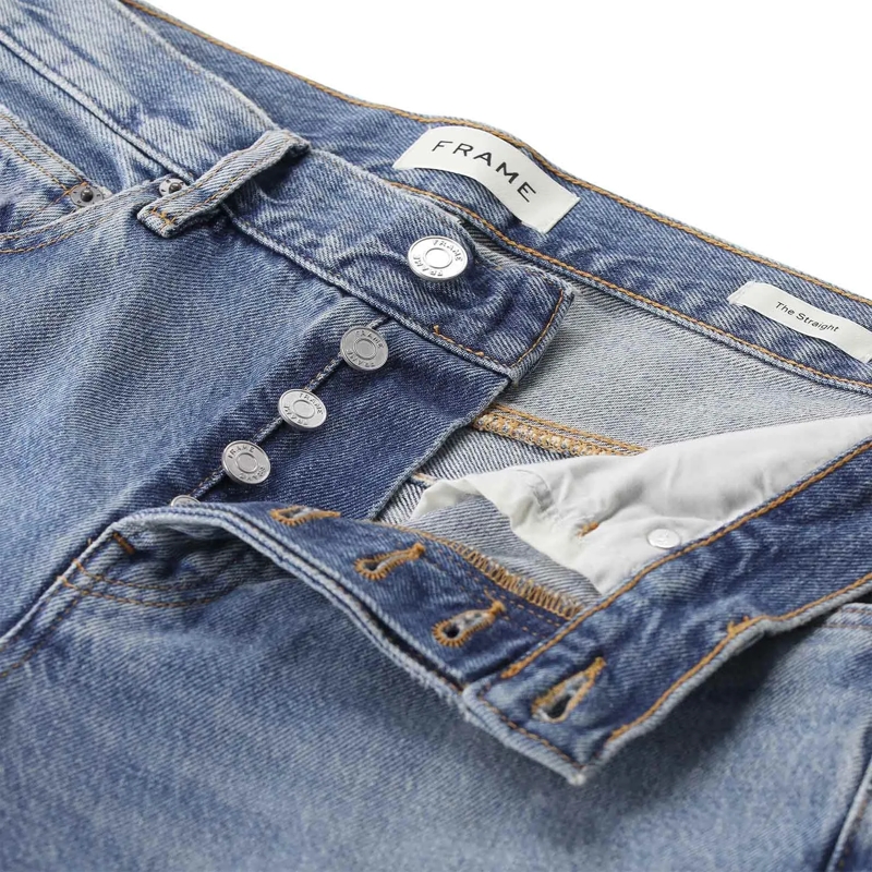 FRAME Jeans Mid-Rise Straight Jeans blau(Image 3)