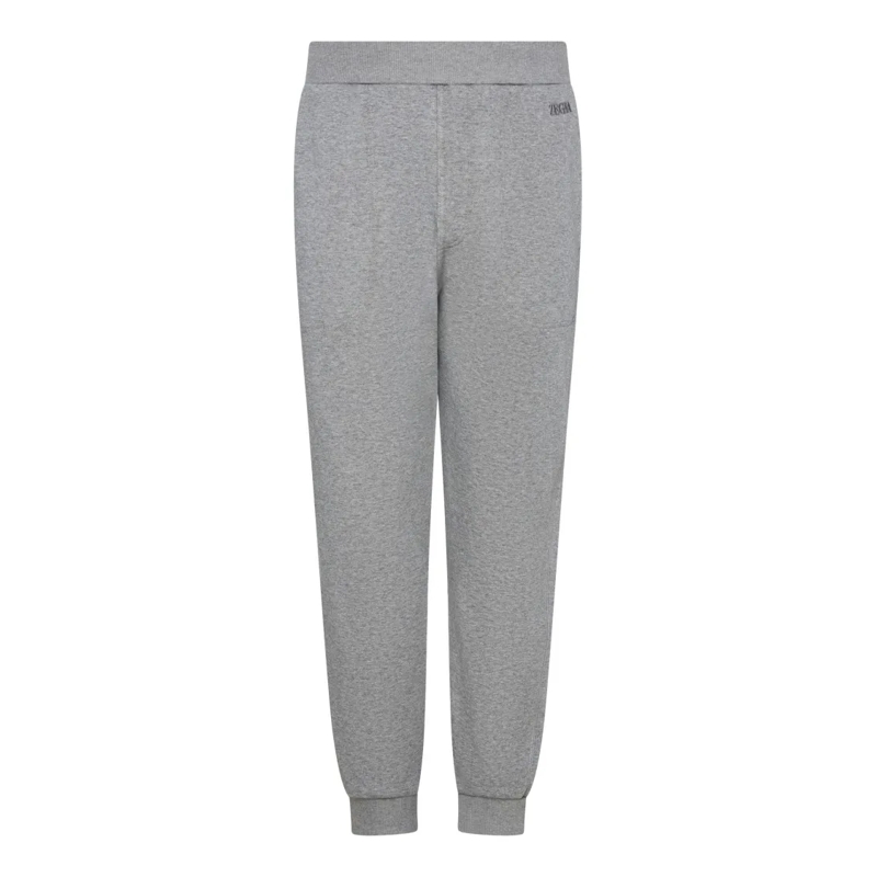 Zegna Jogginghose Tapered Grey Trousers With Elasticated Waistband Grey