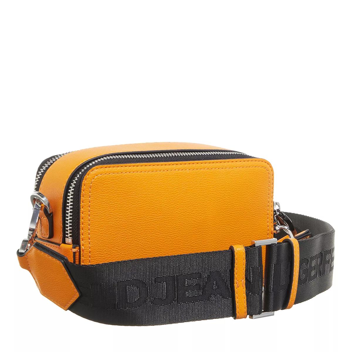 Karl Lagerfeld Jeans Crossbody bags Tech Leather Camera Bag Patch in oranje