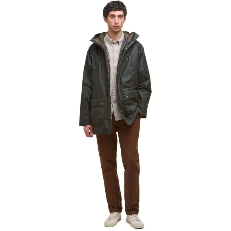 Barbour Parka Bedale Wax Olive Green Parka Green(Image 3)