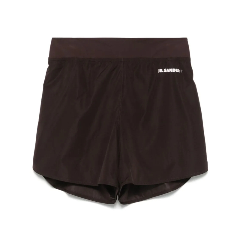 Jil Sander Legere Shorts Lightweight Brown Shorts With Wide Waistband Black