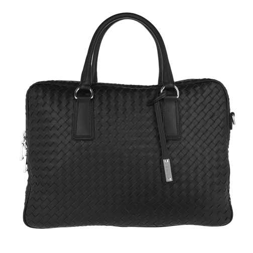 Abro Nappa Lotus Handle Bag Black/Nickel Briefcase