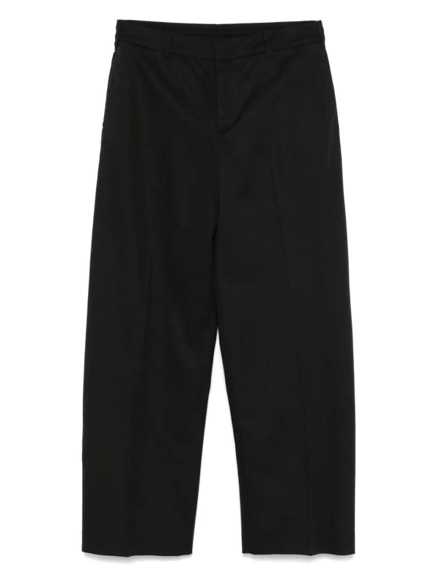 Thumbnail - Pt Torino - Wide Relaxed Trousers - Größe 40 - schwarz