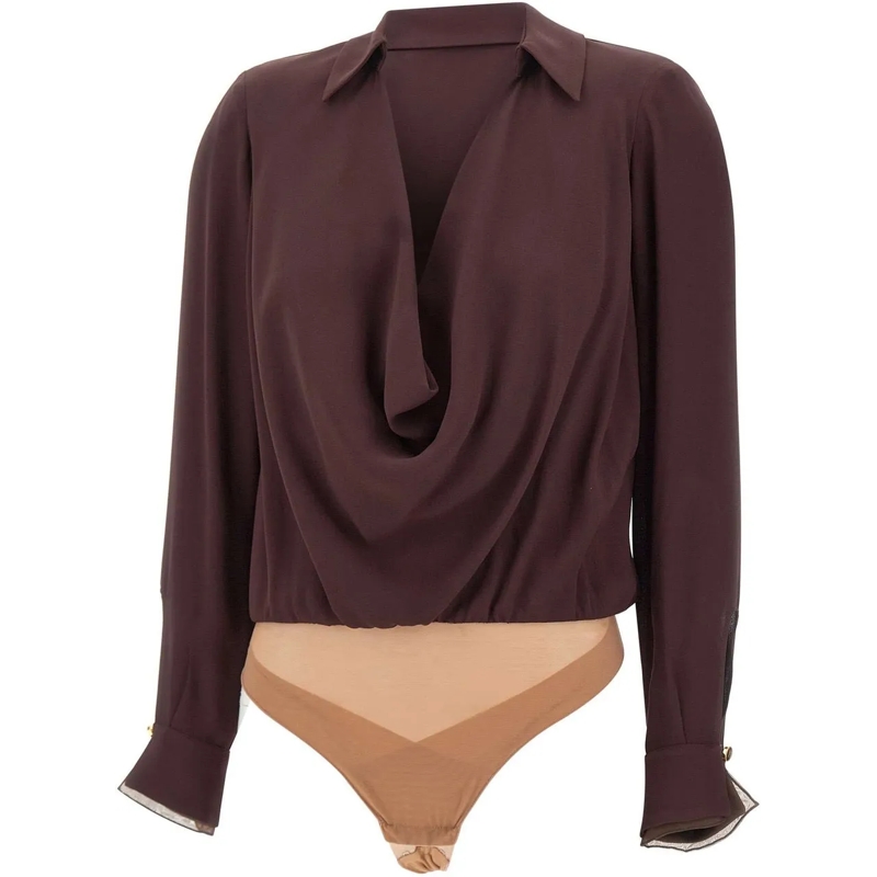 Elisabetta Franchi Body Top Brown braun