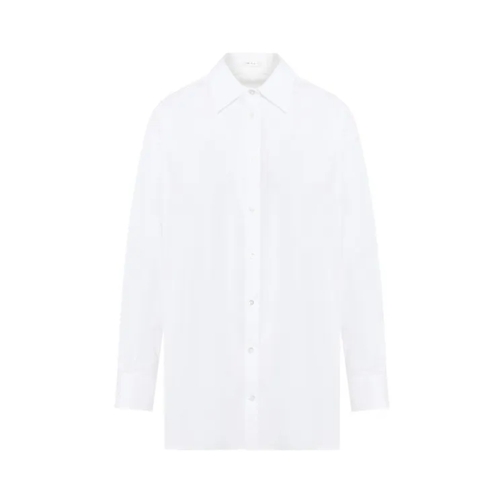 The Row Optic White Cotton Luka Shirt White Hemden