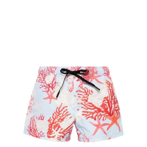 Versace Multicolored Barocco Sea Shorts White 