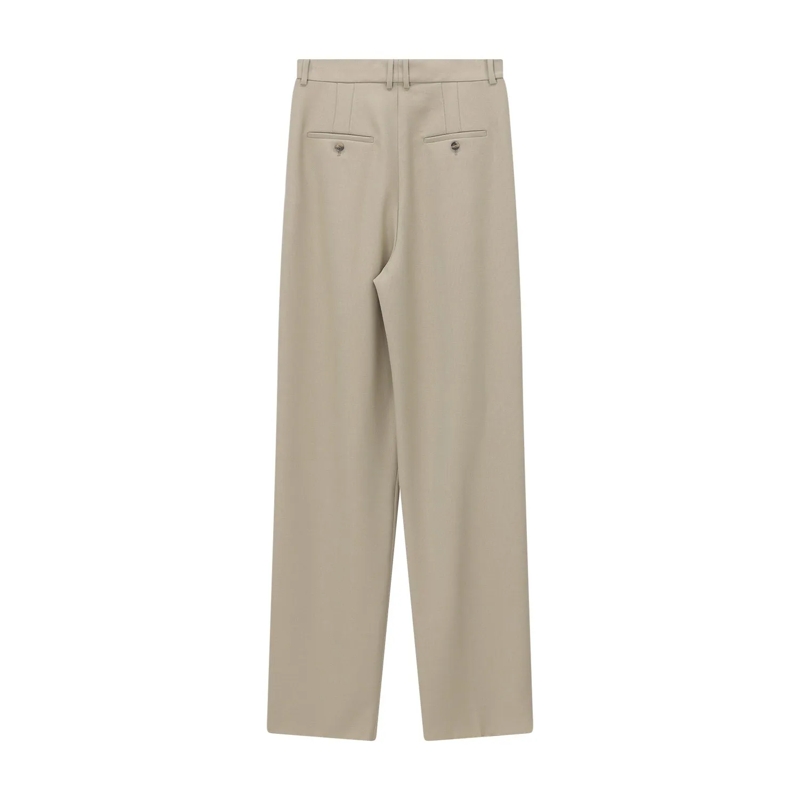 Saint Laurent Freizeithose Weite Hose aus Wolle und Seide braun(Image 3)