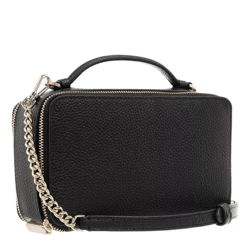 Kate Spade New York Crossbody Bag Hudson Pebbled Leather Double Zip Crossbody Black(Image 3)