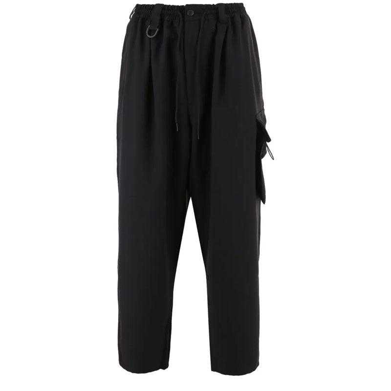 Y-3 Pantalon Loose Fit Cargo Pants With Adjustable Drawstring Black