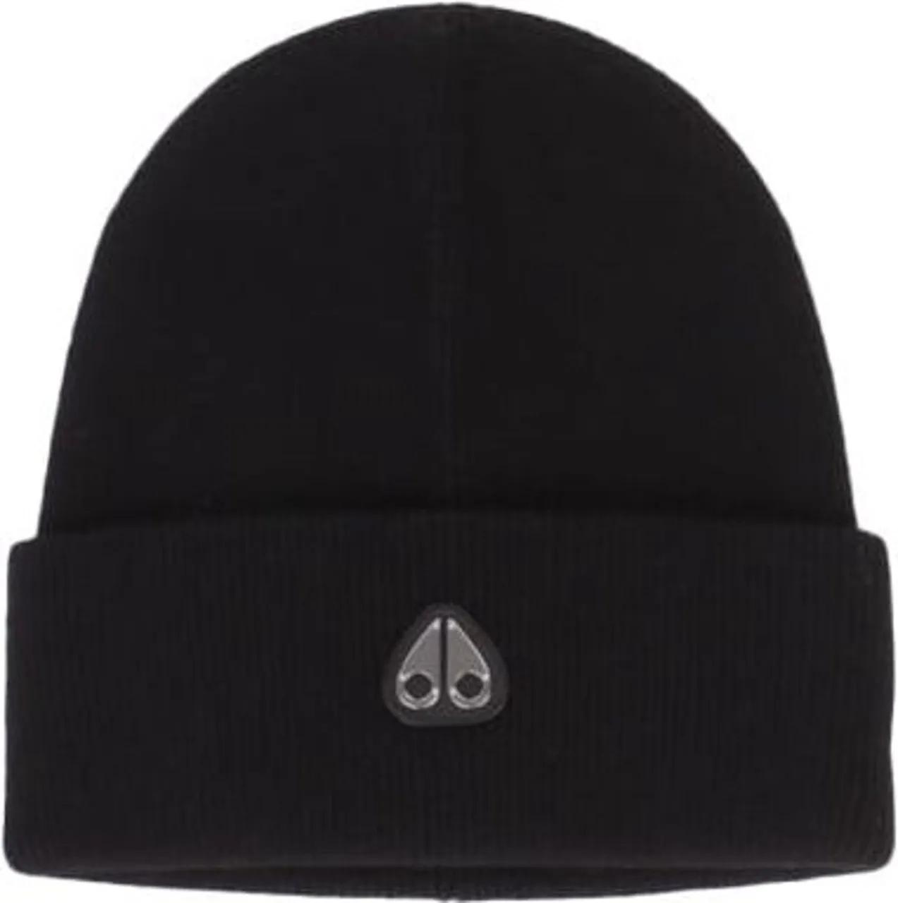 Thumbnail - Moose Knuckles Caps & Mützen - Beanie Parnis mit Logo-Patch - Gr. ONE SIZE - in Schwarz - für Damen