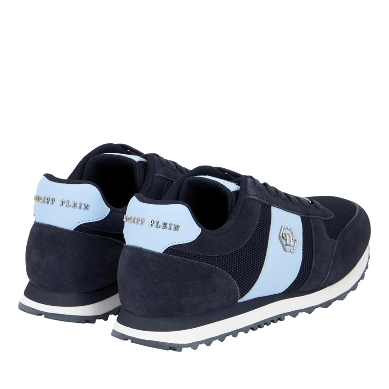 Philipp Plein Low-Top-Sneaker Läufer Hexagon blau-silber(Image 3)