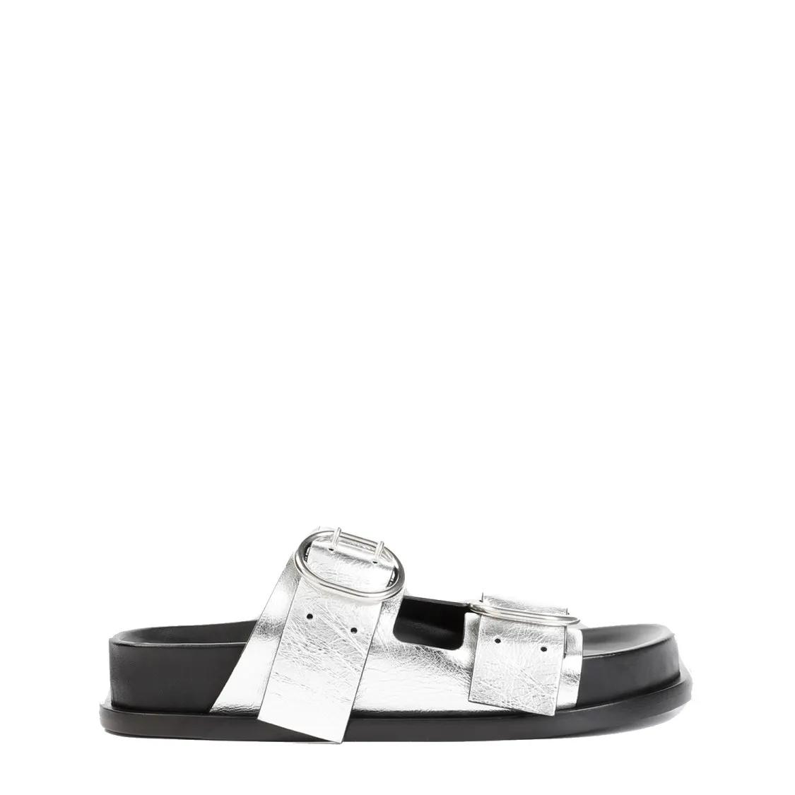 Thumbnail - Jil Sander Sandalen - Silver Moon Leather Sandals - Gr. 35 (EU) - in Silber - für Damen