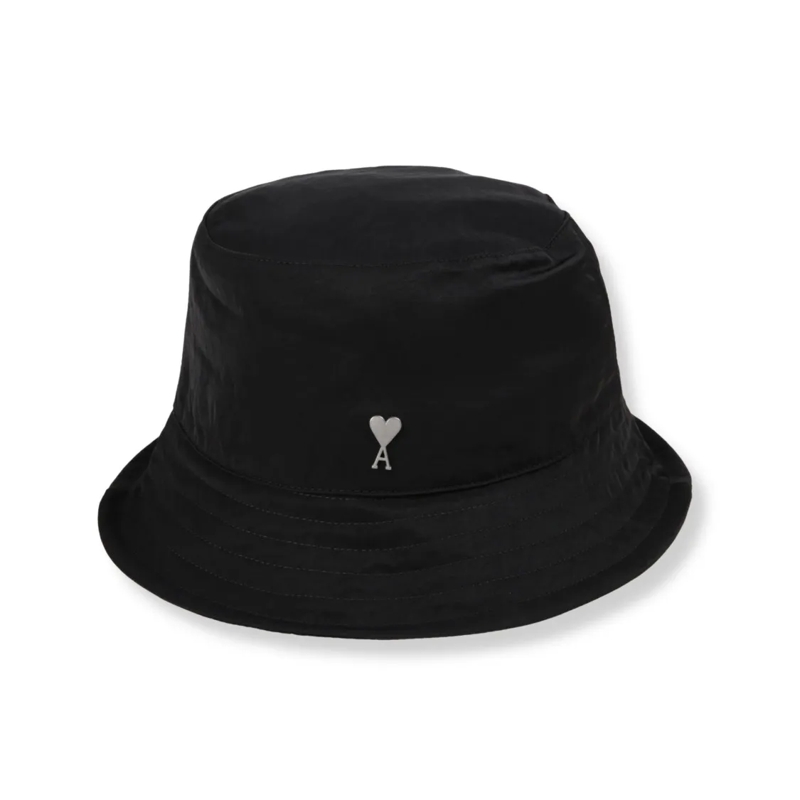 AMI Paris Hut Nylon Bucket Hat Black
