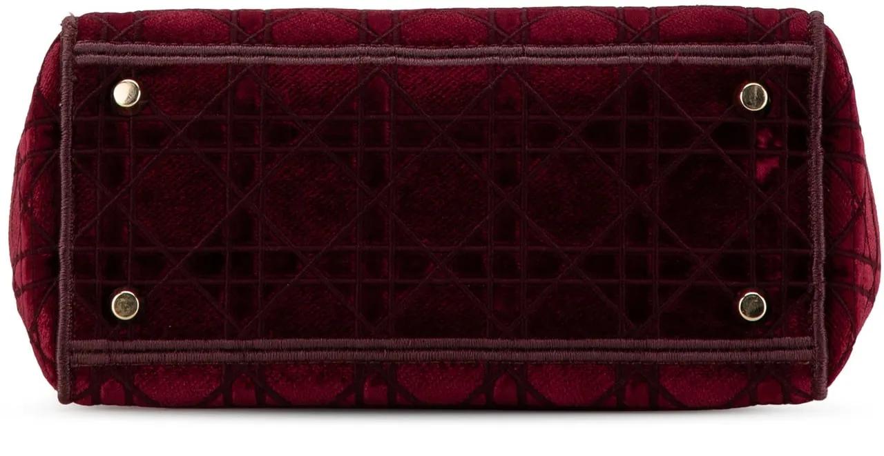 Thumbnail - Christian Dior Hobo Bags - 2020 Medium Velvet Cannage Lady D Lite - Gr. unisize - in Rot - für Damen